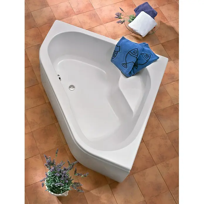 Ottofond Eckbadewanne Tampa - 135 x 135 cm, Sanitäracryl, Weiß - Stimmungsaufnahme