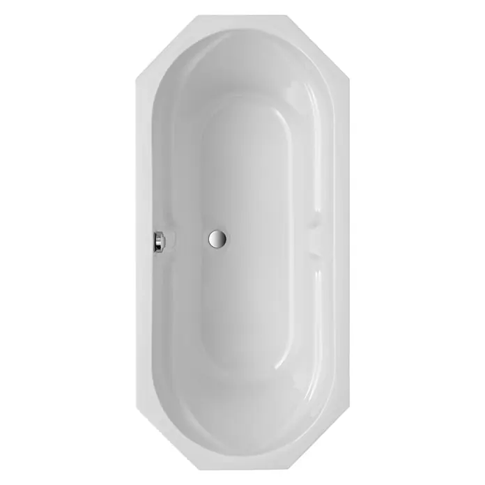 Ottofond Badewanne Dakar - 180 x 85 cm, Sanitäracryl, Weiß - Ansicht von oben