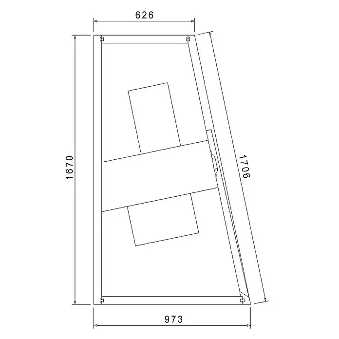 Ottofond Badewannenträger Cebu 1 B - Passend für: Badewanne Cebu 1B 170 x 100/65,5 x 50 cm - Ansicht von oben