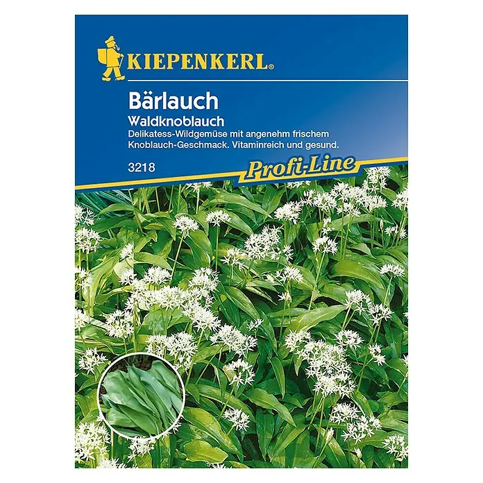 Kiepenkerl Profi-Line Kräutersamen Bärlauch - Allium ursinium, Saatzeit: Januar, Erntezeit: Ganzjährig - Vorderansicht