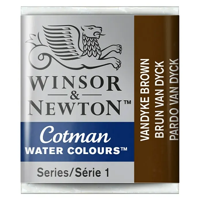 Winsor & Newton Cotman Aquarelverf - Vandyke Brown, Pot - Vooraanzicht