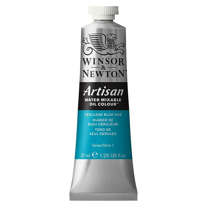 Winsor & Newton Artisan Ölfarbe - Coelinblau hell, 37 ml, Tube - Vorderansicht