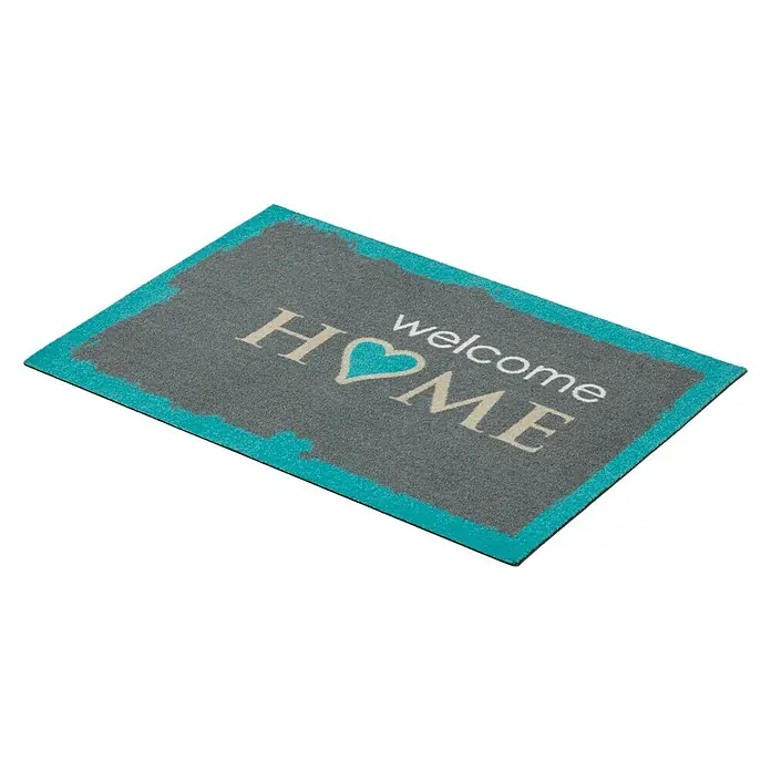 Astra Homelike Sauberlaufmatte - Home, Grau/Türkis/Beige, 40 x 60 cm, 100 % Polyamid