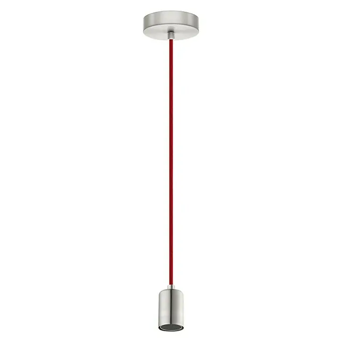 Eglo Pendelleuchte rund Yorth - 60 W, E27, Höhe: 200 cm, Rot - Vorderansicht