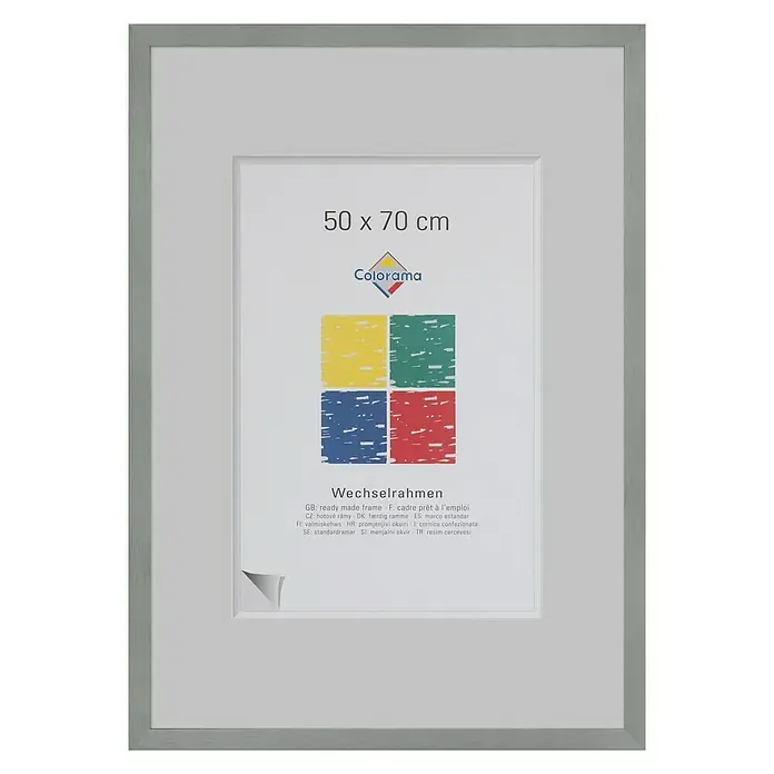Colorama Bilderrahmen Star - Grau, 50 x 70 cm, Aluminium, Matt - Vorderansicht