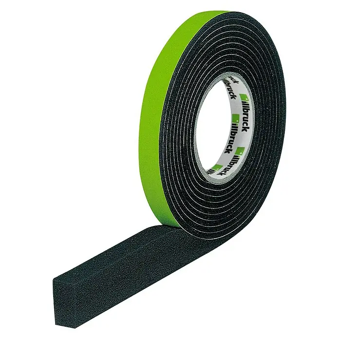 Illbruck Fugendichtungsband illmod eco TP610 - Fugenbreite: 4 mm - 10 mm, Fugentiefe: 15 mm, Länge: 5,6 m, Anthrazit, Geeignet für: Fenstermontage - Linke Seitenansicht