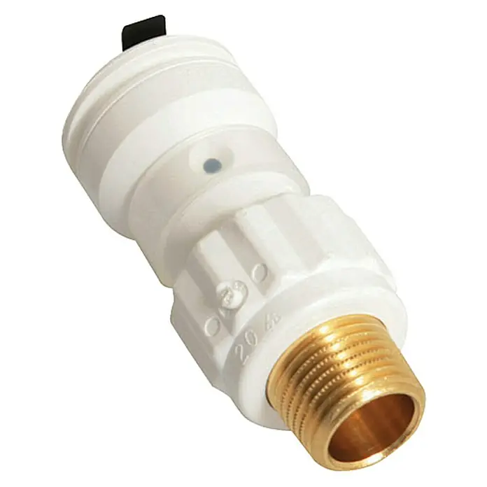 Marley AquaStec Steckkupplung - Durchmesser: 20 mm, Außengewinde: ½″ - Vorderansicht