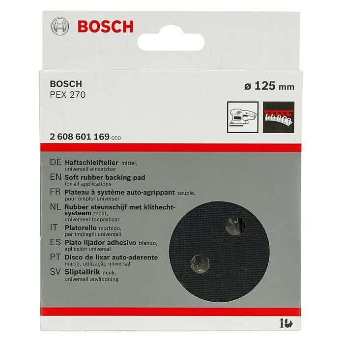 Bosch Brusni tanjur - Namijenjeno za: Ekscentrična brusilica Bosch PEX 270/270 AE - Pogled sprijeda