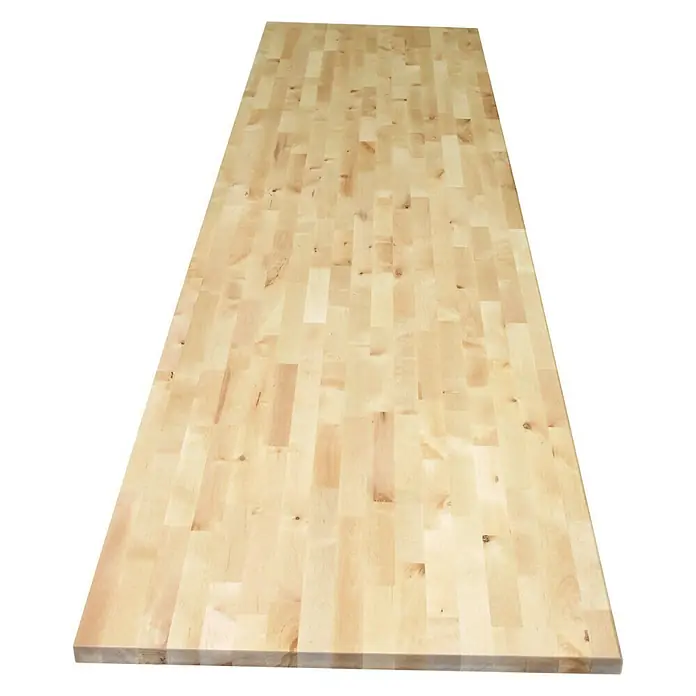 Exclusivholz Radna ploča od masivnog drva - Breza, 260 x 63,5 x 2,7 cm - Pogled odozgo