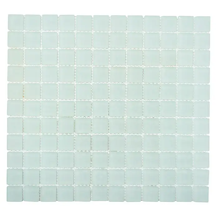 Mosaikfliese Quadrat Crystal Uni XCM 8045 - 32,7 x 30,2 cm, Weiß, Matt - Ansicht von oben