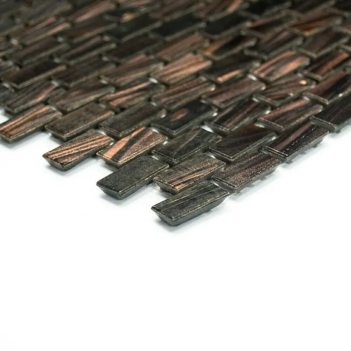 Mosaikfliese Goldstar GM GS 503050 - 32,7 x 30,5 cm, Braun, Glänzend - Vorderansicht