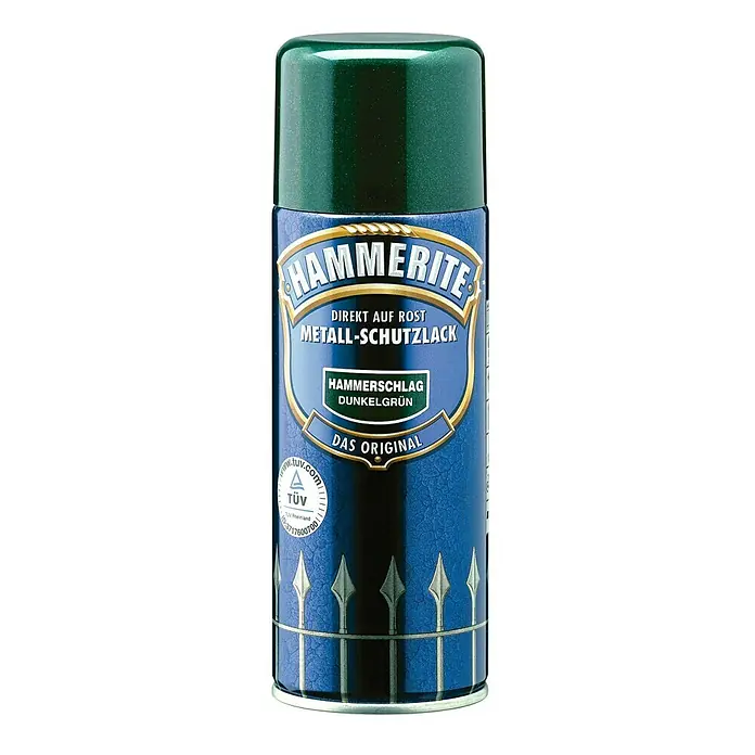 Hammerite Metall-Schutzlack Hammerschlag - Dunkelgrün, 400 ml, Glänzend, Lösemittelhaltig