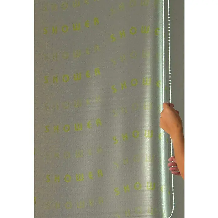 Eco-Dur Eck-Duschrollo - 62 x 137 x 240 cm, Shower, Lemon/Weiß - Detailaufnahme