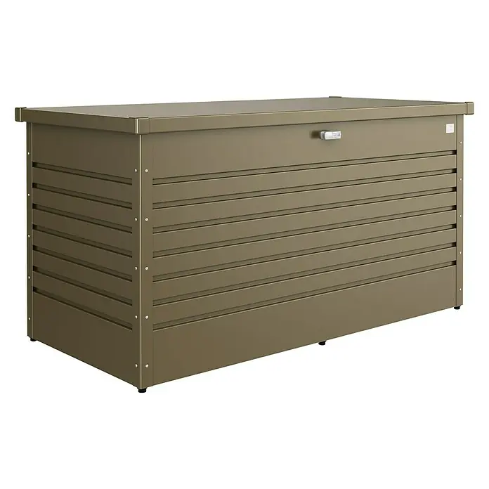 Biohort Garten-Aufbewahrungsbox FreizeitBox 160 - L x B x H: 160 x 79 x 83 cm, Bronze-Metallic, Stahl - Vorderansicht