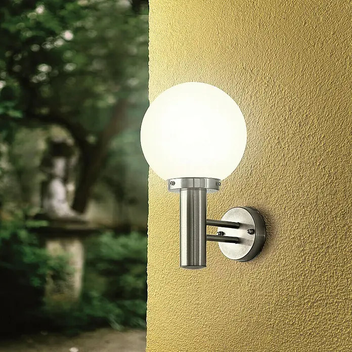 Starlux Wandlamp voor buiten - 60 W, Wit/Zilver, IP44