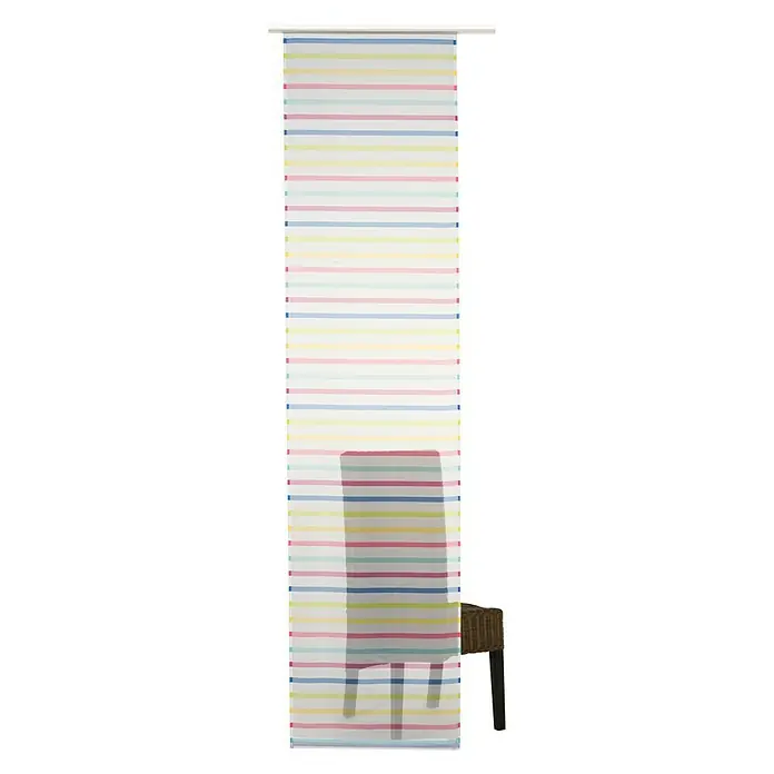 Elbersdrucke Schiebevorhang FEEL GOOD 04 - Weiß/Bunt, L x B: 245 x 60 cm - Vorderansicht