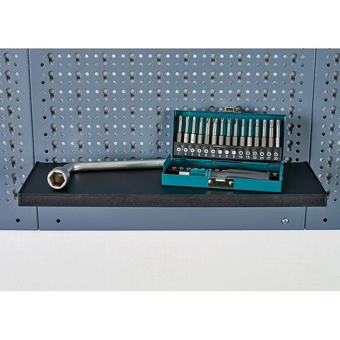 Küpper Estante - Específico para: Panel perforado de lámina de acero Küpper, Plástico, 2 uds. - Vista frontal