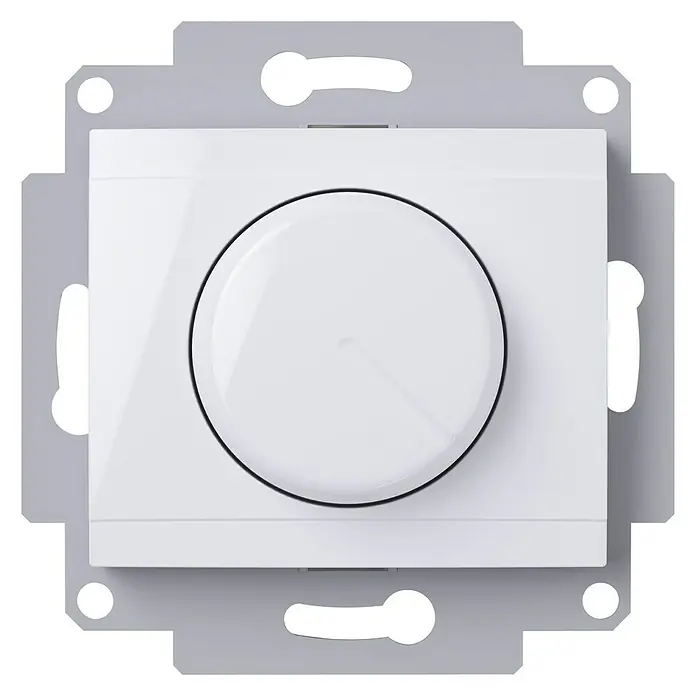 Voltomat DEA 100 LED-Dimmer - Alpinweiß, 7 W - 110 W, Kunststoff, Unterputz - Vorderansicht