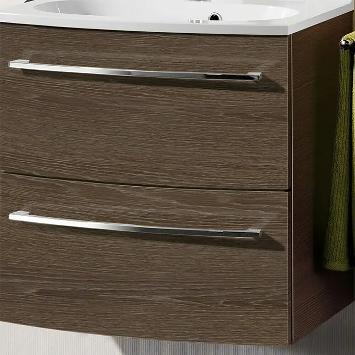 Camargue Swing Waschtischunterschrank - 59,2 x 44,1 x 63 cm, Eiche Maron, Matt