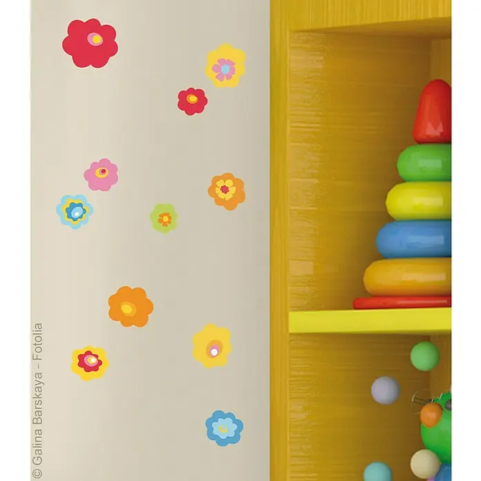 Dekosticker XXS - Blumen bunt - Stimmungsaufnahme