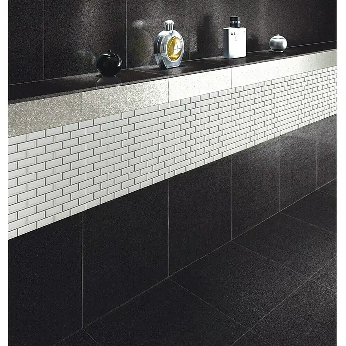 Mosaikfliese Brick Bond Diamond CBW 104 - 30 x 30 cm, Weiß, Glänzend - Anwendungsbeispiel