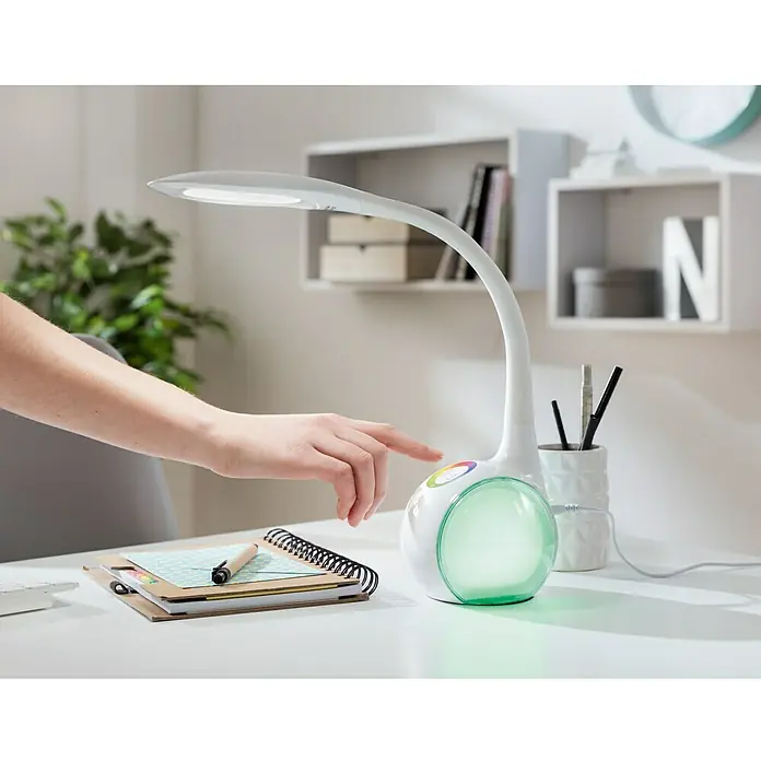Globo Stolna LED svjetiljka - 5,2 W, D x Š x V: 30 x 13,5 x 53 cm, Bijele boje, Bijele boje dnevnog svjetla