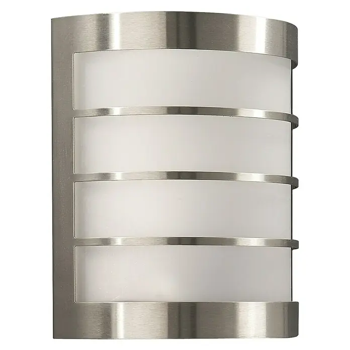 Philips Außenwandleuchte Calgary - 12 W, 200 x 176 x 93 mm, Weiß/Edelstahl, IP44