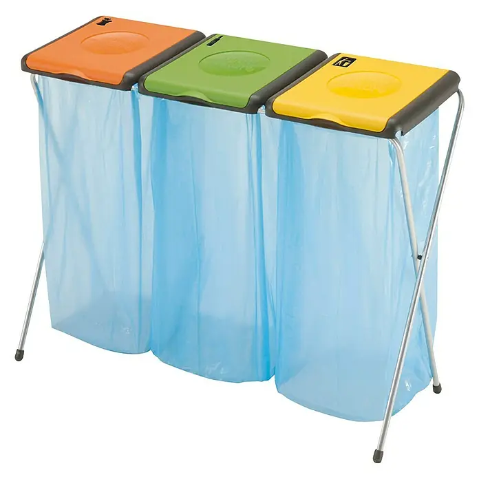 Müllsackständer Nature - 3-Sack, L x B x H: 40 x 105 x 82 cm