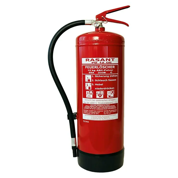 Rasant Feuerlöscher - 12 kg, Löschmittel: Pulver