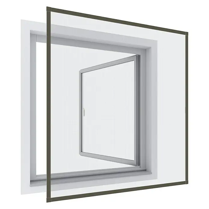 Windhager Rhino Insect Screen Zaštita od insekata za prozore - 100 x 120 cm, Antracit, Opruge za brzu montažu