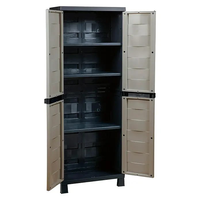 Kunststoffschrank - L x B x H: 65 x 37 x 173 cm, Traglast: 20 kg/Boden