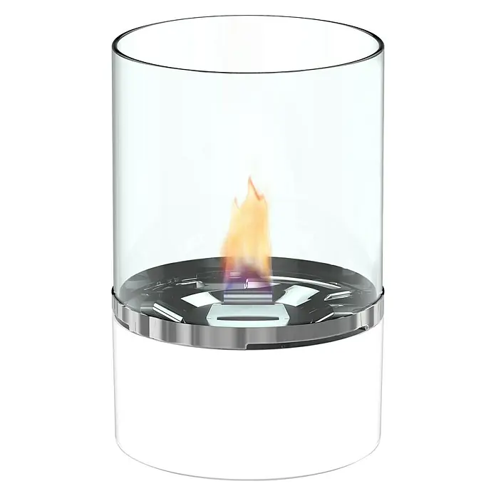 Tenderflame Tischfeuer Turm - Ø x H: 100 x 150 mm, Füllmenge: 0,25 l, Weiß - Ansicht von oben
