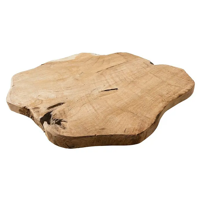 Baumscheibe - Teak, Unbehandelt, Durchmesser: 1 cm - 35 cm