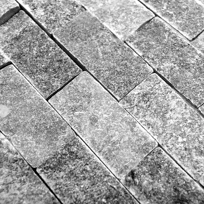 Mosaikfliese Brick Splitface X3D 48196 - 30,5 x 29 cm, Anthrazit, Matt