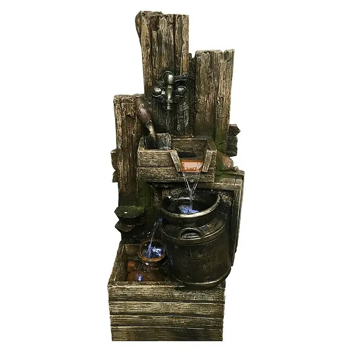 Silex Fontana od umjetnog kamena Chiemgau - 48 x 37 x 100 cm - Pogled sprijeda