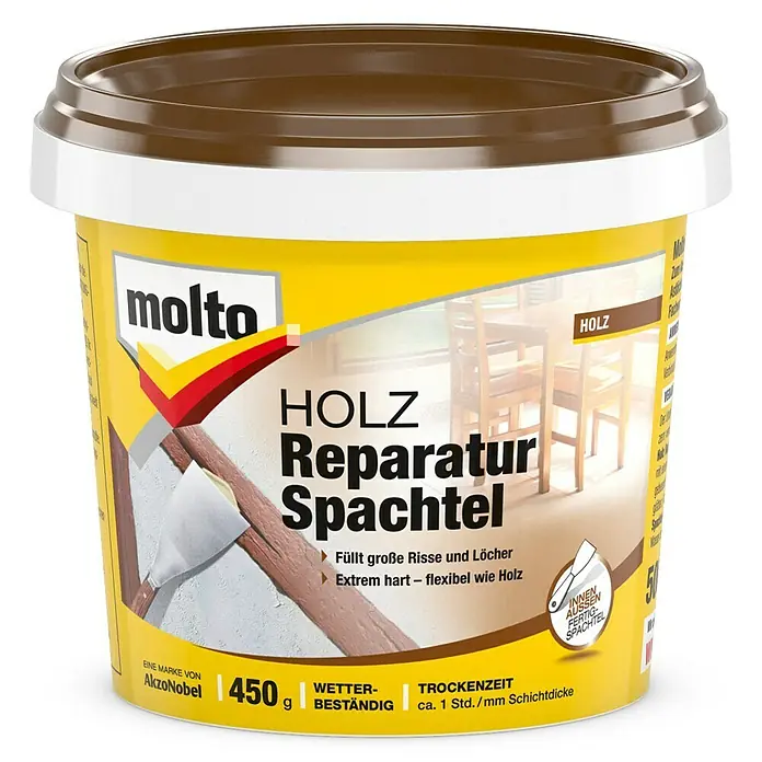 Molto Holz-Reparaturspachtel - 450 g - Vorderansicht