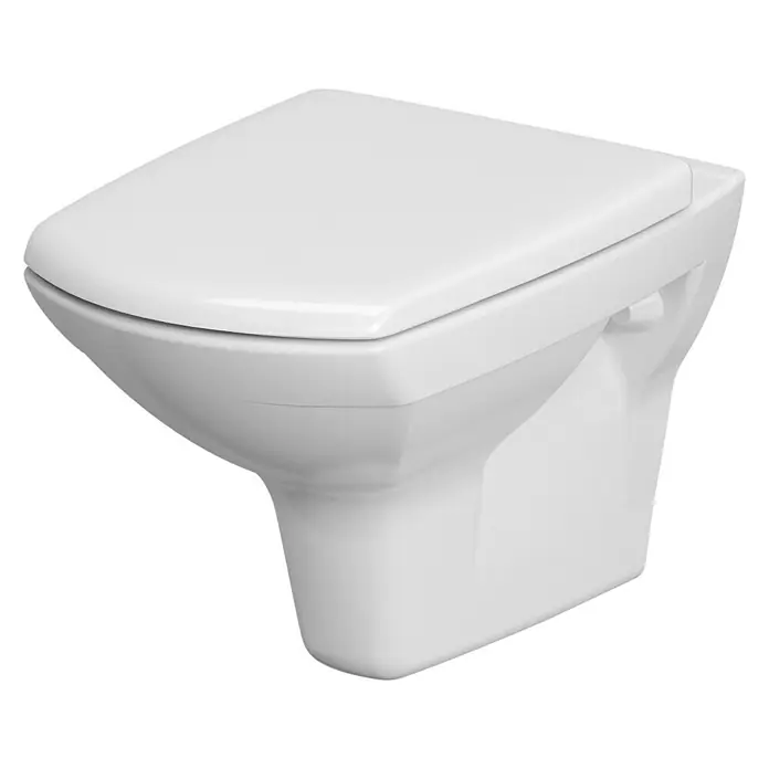 Wand-WC-Set All in One Carina - Spülrandlos, Ohne Spezialglasur, Spülform: Tief, WC Abgang: Waagerecht, Weiß