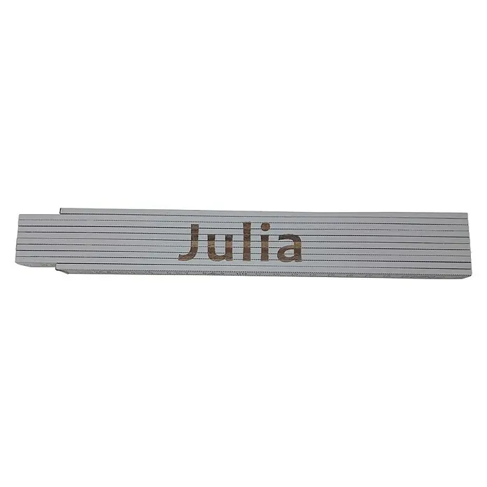 Heka Zollstock - Aufdruck: Julia, Länge: 2 m, Weiß