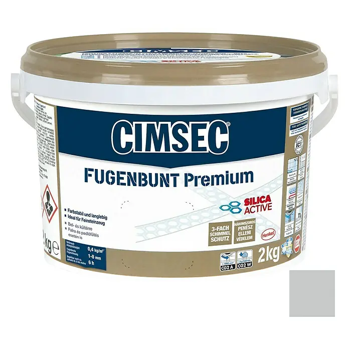 Cimsec Fugenmörtel Fugenbunt Premium - Hellgrau, 2 kg