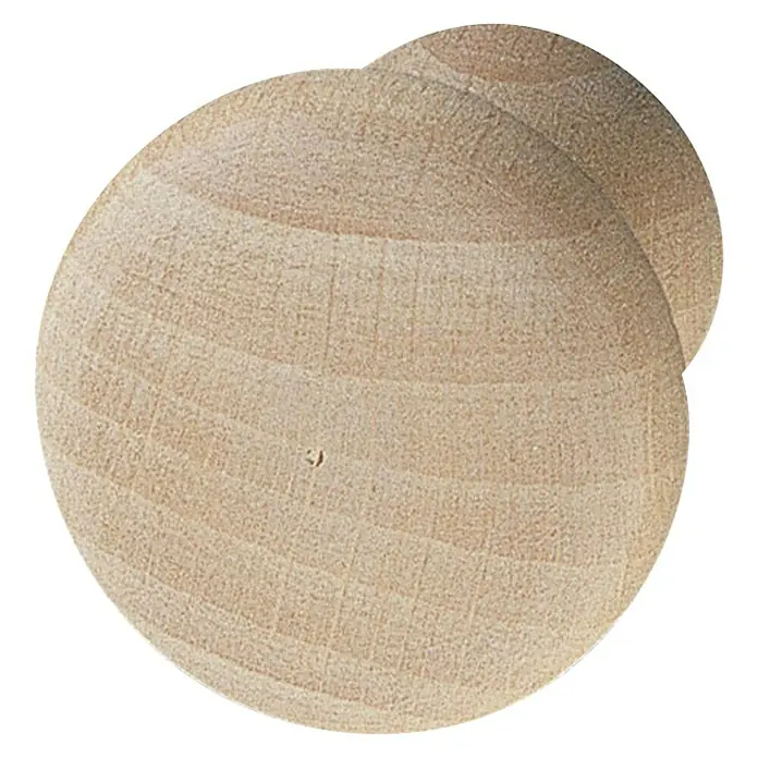 Möbelknopf - Ø x H: 45 x 36 mm, Holz - Vorderansicht