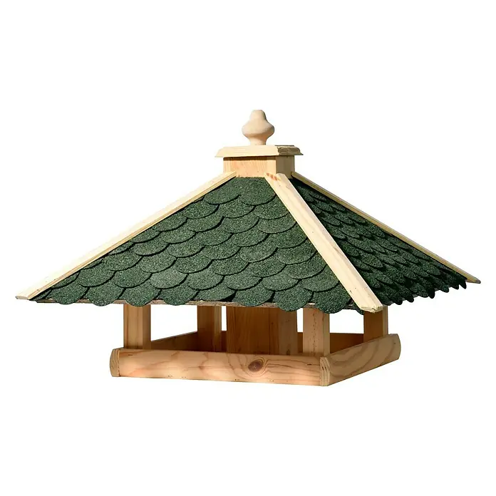 Dobar Vogelhaus - 54 x 54 x 38 cm, Ausführung: Mit Dachschindeln - Vorderansicht