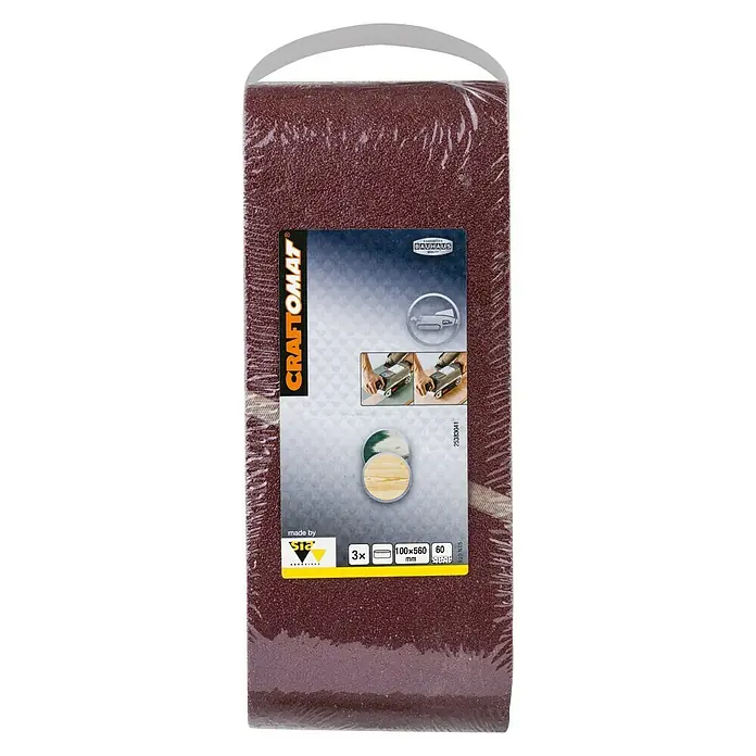 Craftomat Brusni remen BFWP - D x Š: 560 x 100 mm, Granulacija: 60, 3 Kom. - Pogled sprijeda