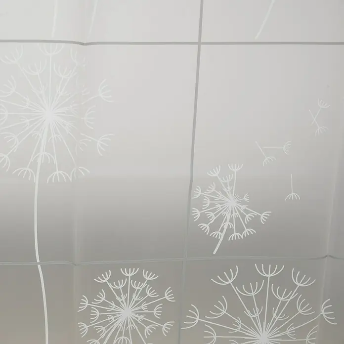 Venus Peva Duschvorhang Pusteblume - 120 x 200 cm, Transparent, Weiß