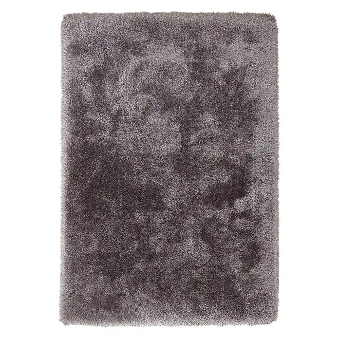 Kayoom Hochflorteppich Cosy - Silber, 150 x 80 cm, 100 % Polyester - Vorderansicht
