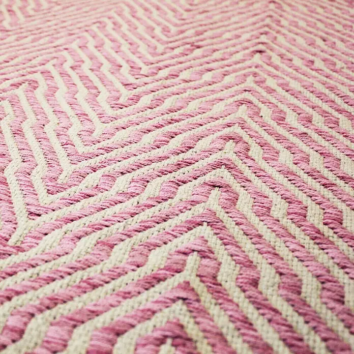 Kayoom Teppich Cocktail 400 - Pink, L x B: 150 x 80 cm, 100% Baumwolle - Detailaufnahme