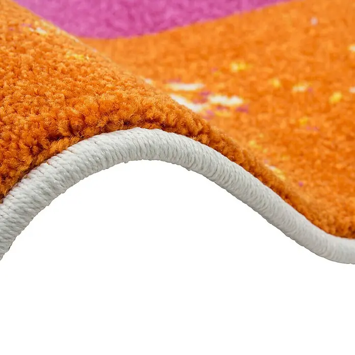 Kayoom Teppich Caribbean 232 - Weiß, Grün, Blau, Rot, Schwarz, Pink, L x B: 150 x 80 cm, 100% Polypropylen - Detailaufnahme