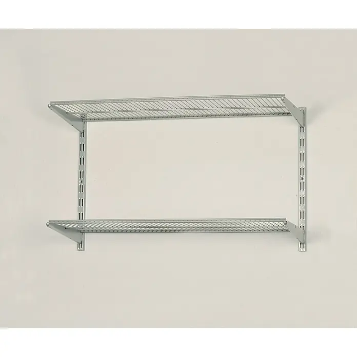 Element System Classic Regal-Set Storage - L x B x H: 33,2 x 82,8 x 49,6 cm, Rastermaß: 50 mm, Traglast: 20 kg/Boden, Weiß/Aluminium - Vorderansicht