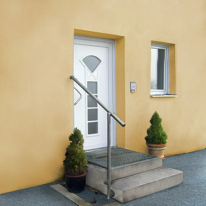 Treba Frewa Geländer-Set GE3 - Seitenmontage, Edelstahl V2A, Grau Metallic, Länge: 1.500 mm - Linke Seitenansicht