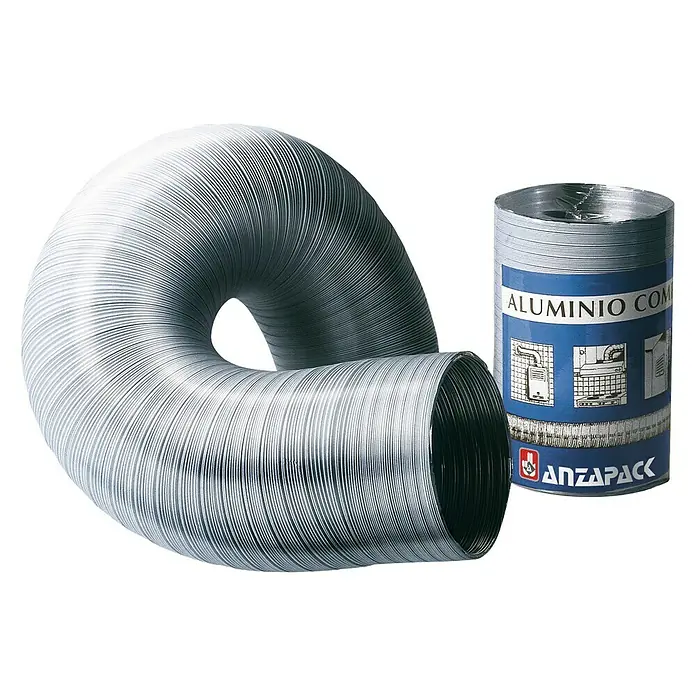 Tubo flexible de aluminio - Ø x L: 110 mm x 300 cm, Plateado