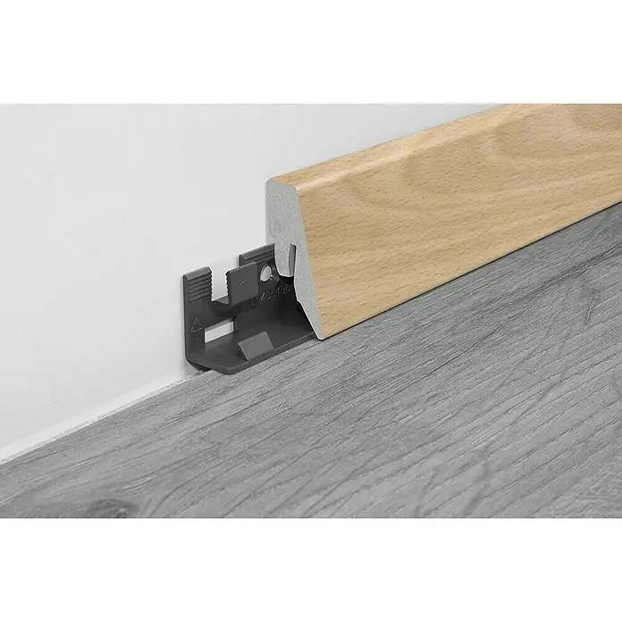LOGOCLIC Podna kutna lajsna K40 C bukva - 2,6 m x 19 mm x 40 mm, Ravni oblik - Detaljan prikaz